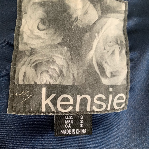 KENSIE Denim Blazer Single Button Notch Collar - Picture 9 of 11